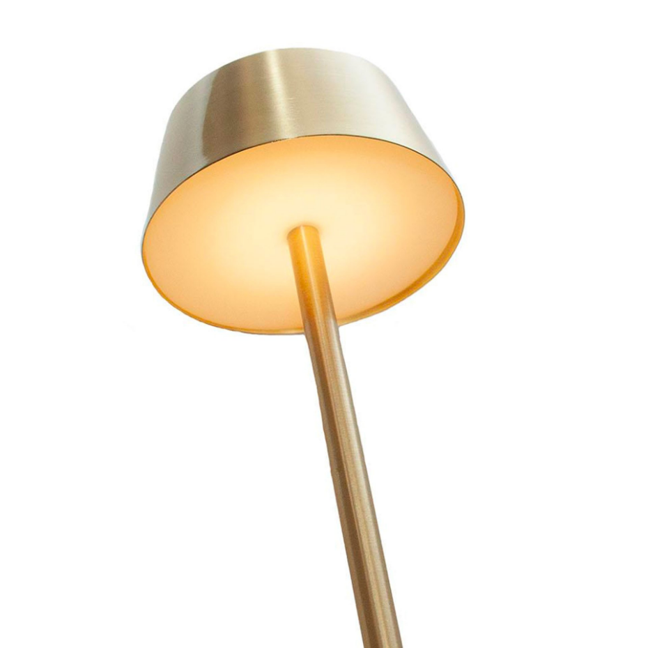 Lampe à poser en métal doré LED sans fil 12x12x32cm