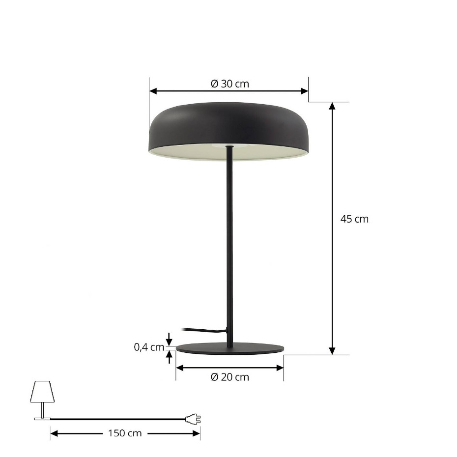 Lampe à poser en métal moderne, Edion