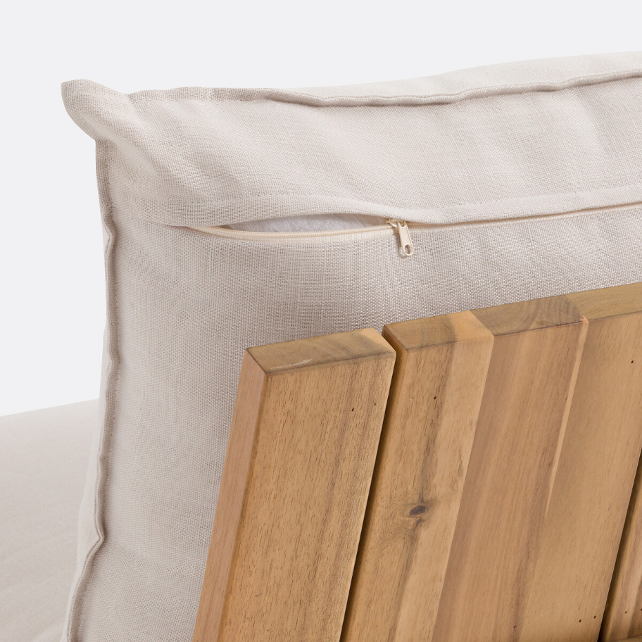 Fauteuil de jardin, acacia, Brut