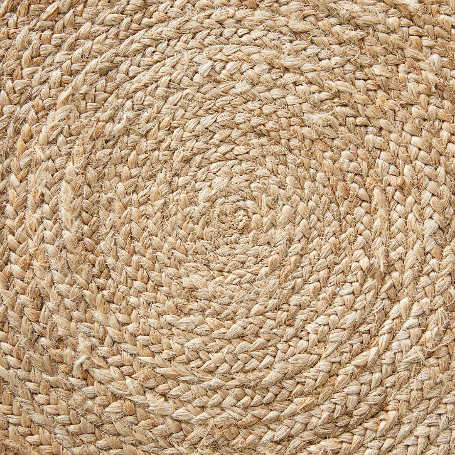 Tapis rond Ø250 cm en jute, tressé main, Hempy