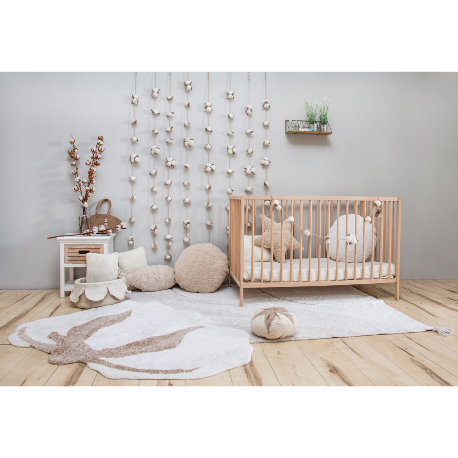 Tapis Rond en coton Fleur de coton TRIBUTE TO COTTON