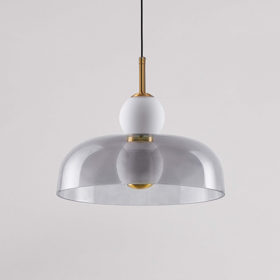 Suspension en verre finition laiton - SANTO
