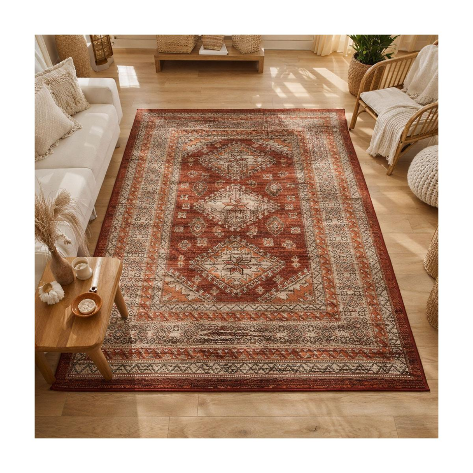 Tapis oriental tissé motif ethnique LYN1 DAZOR