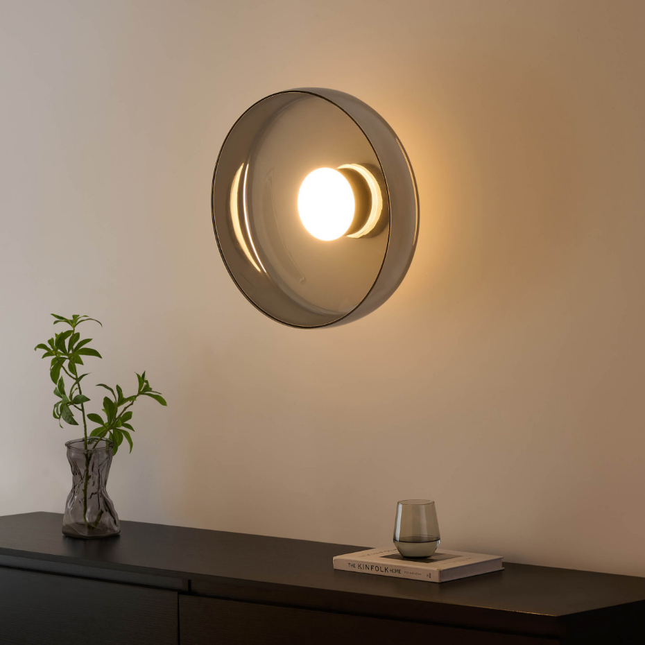 Plafonnier LED en verre fumé - RICCARDO