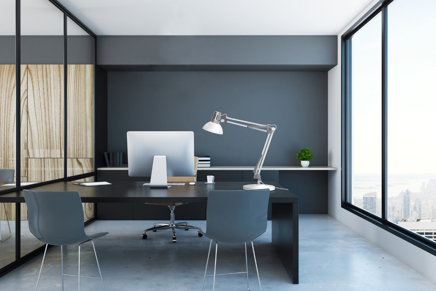 Lampe de bureau architecte acier CALYPSA