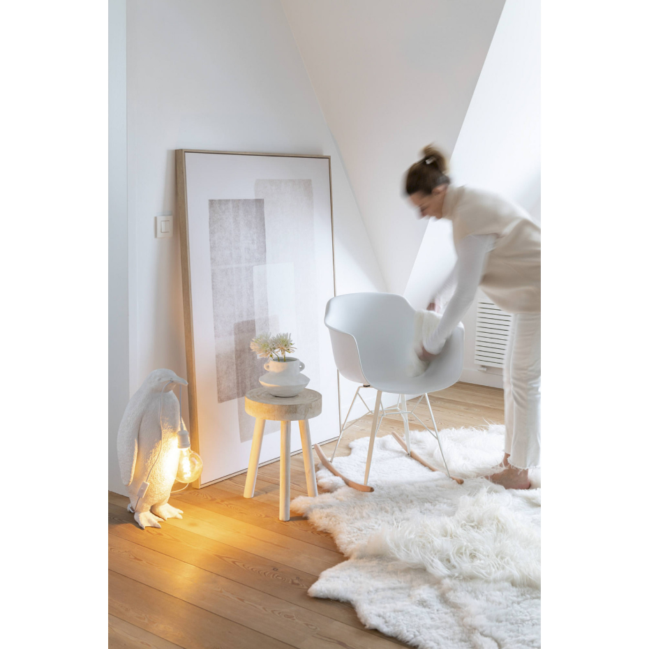 Lampe décorative pingouin en résine format organique