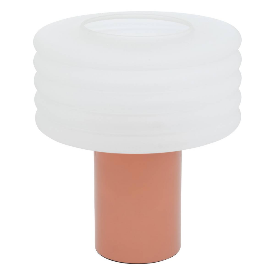 Lampe à poser verre sablé et grès ASTI