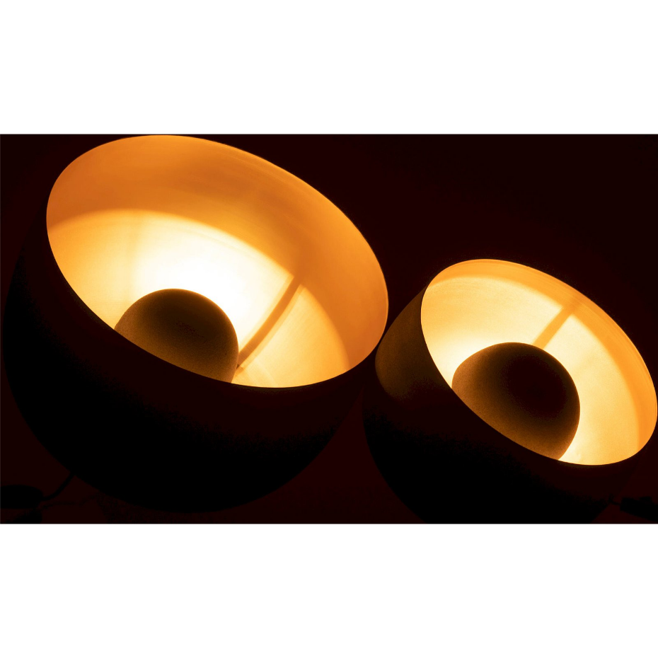 Lampe de salon ronde en métal