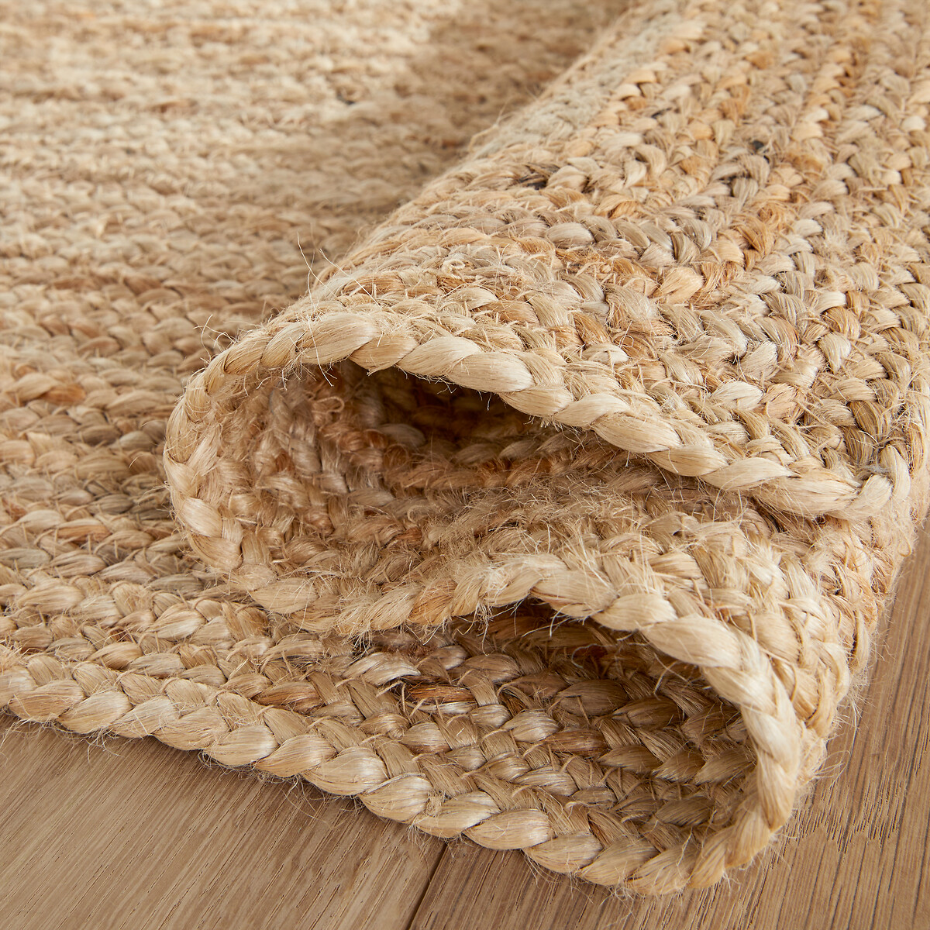 Tapis jute format XL en jute, tressé main, Hempy