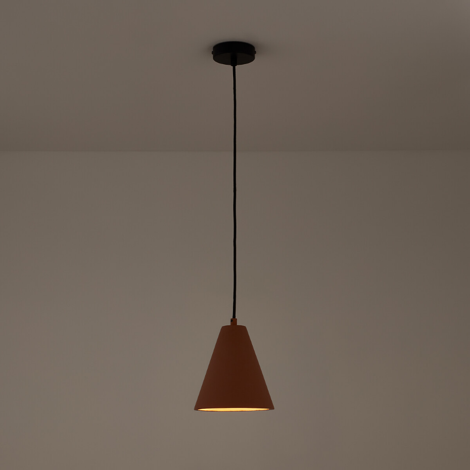 Suspension en béton terracotta Ø18 cm, Arida