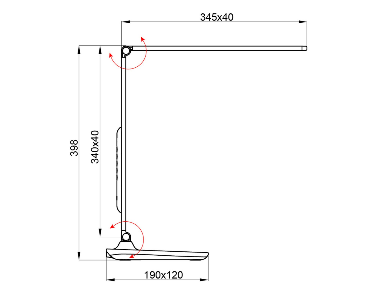 Lampe de bureau en aluminium et ABS, SANDRA
