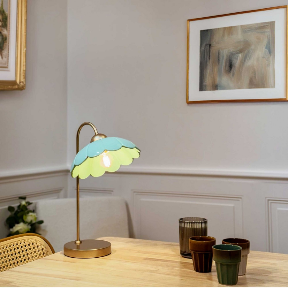 Lampe à poser en métal & céramique, CLARIS