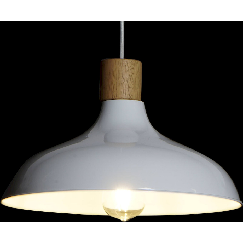 Suspension ronde en métal et bois Urban style scandinave