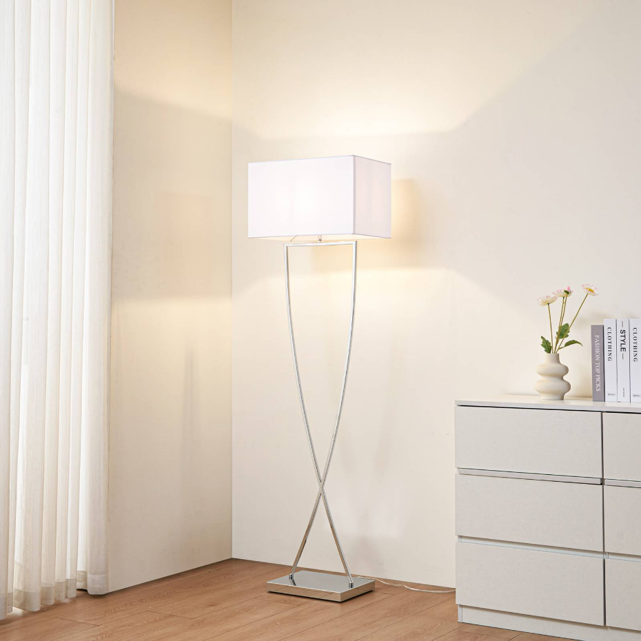 Lampadaire en métal moderne, Evaine