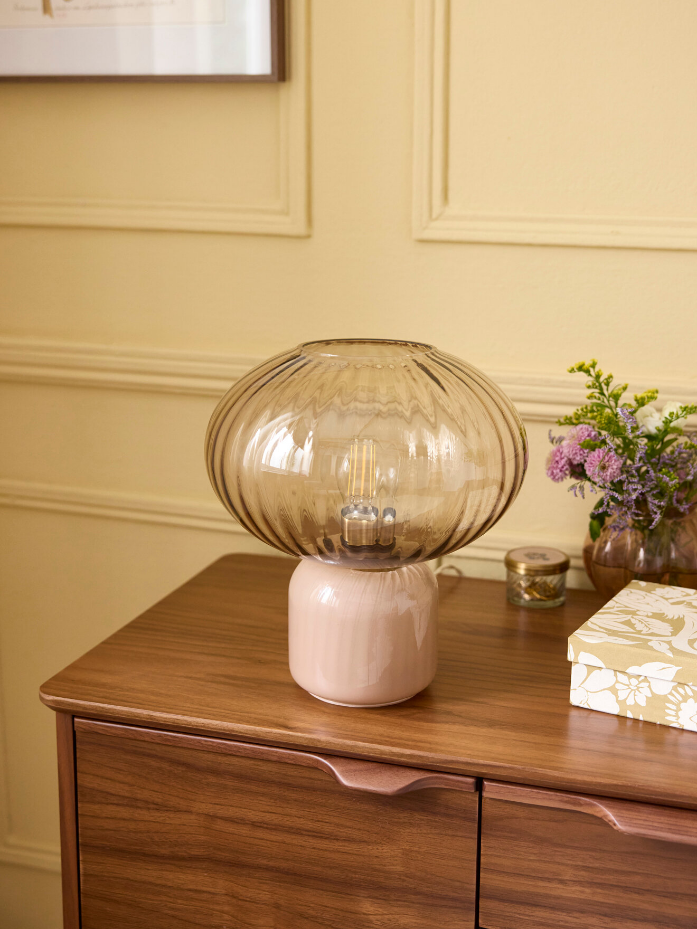 Lampe Martin en verre ciselé