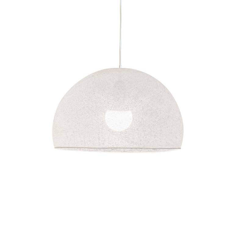 Abat-jour coupole vert de gris 50 et sa suspension simple