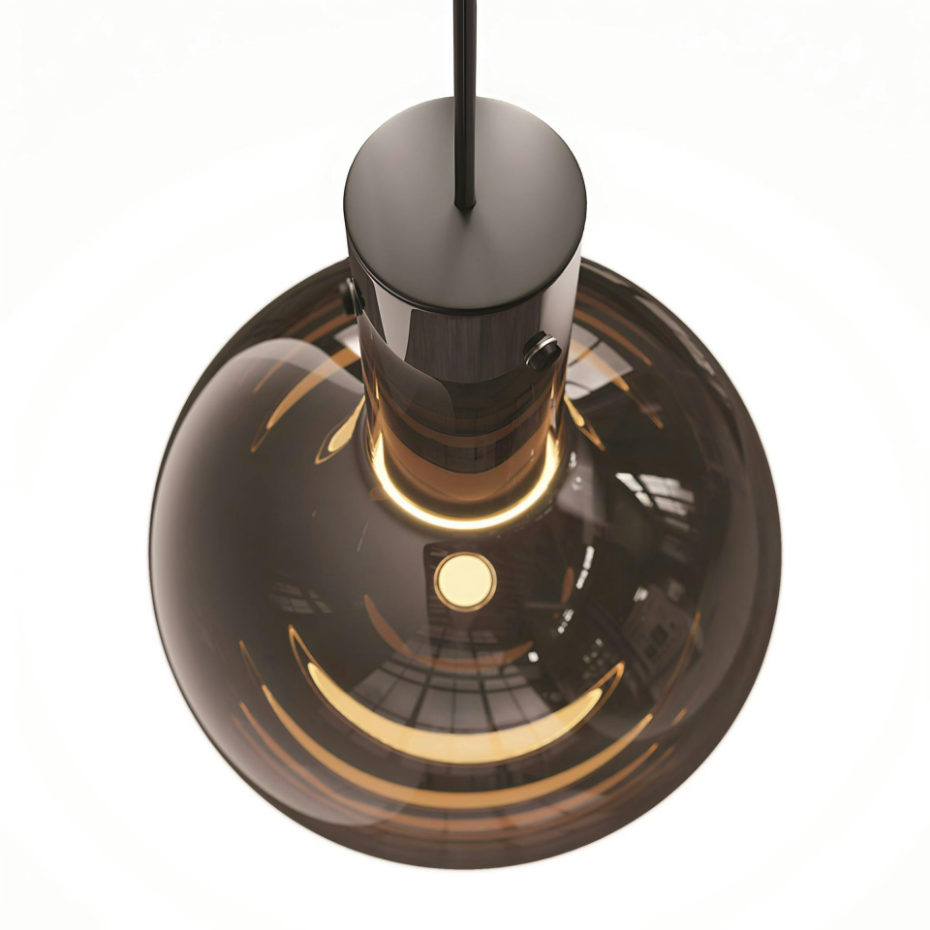 Suspension 1 globe en verre soufflé DELTONA