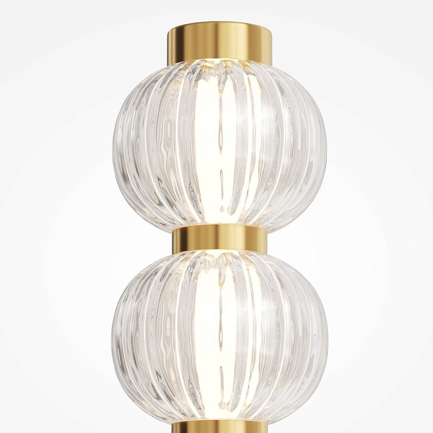 Applique moderne - barre de perles ciselées en verre BELLA