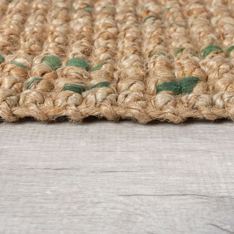 Tapis de couloir en jute coloré SARITA