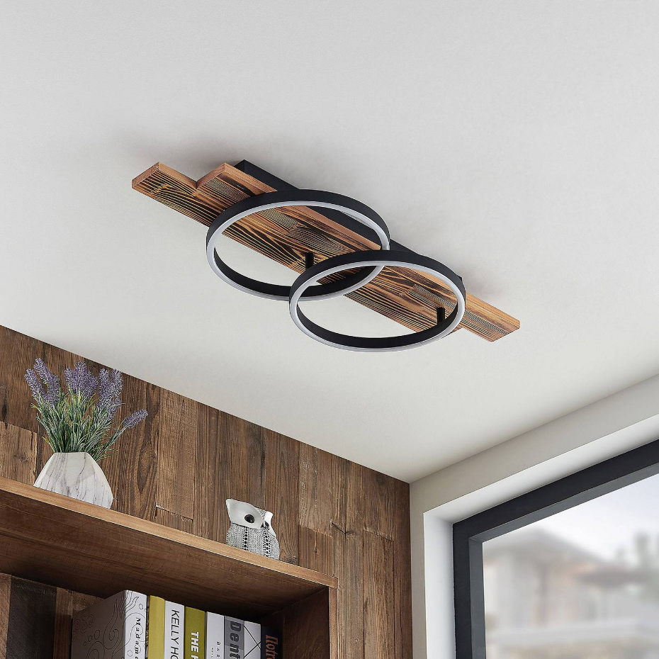 Plafonnier en bois moderneLED, Sentoa