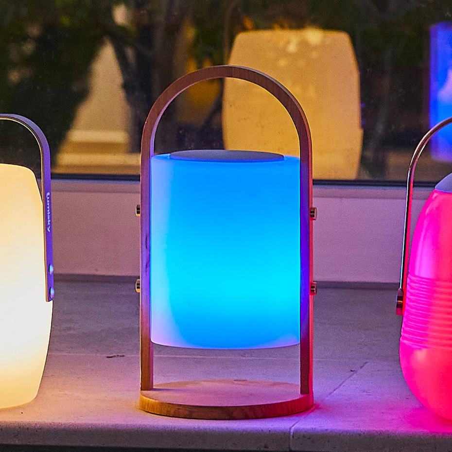 Lampe enceinte bluetooth multicolore WOODY PLAY H37cm