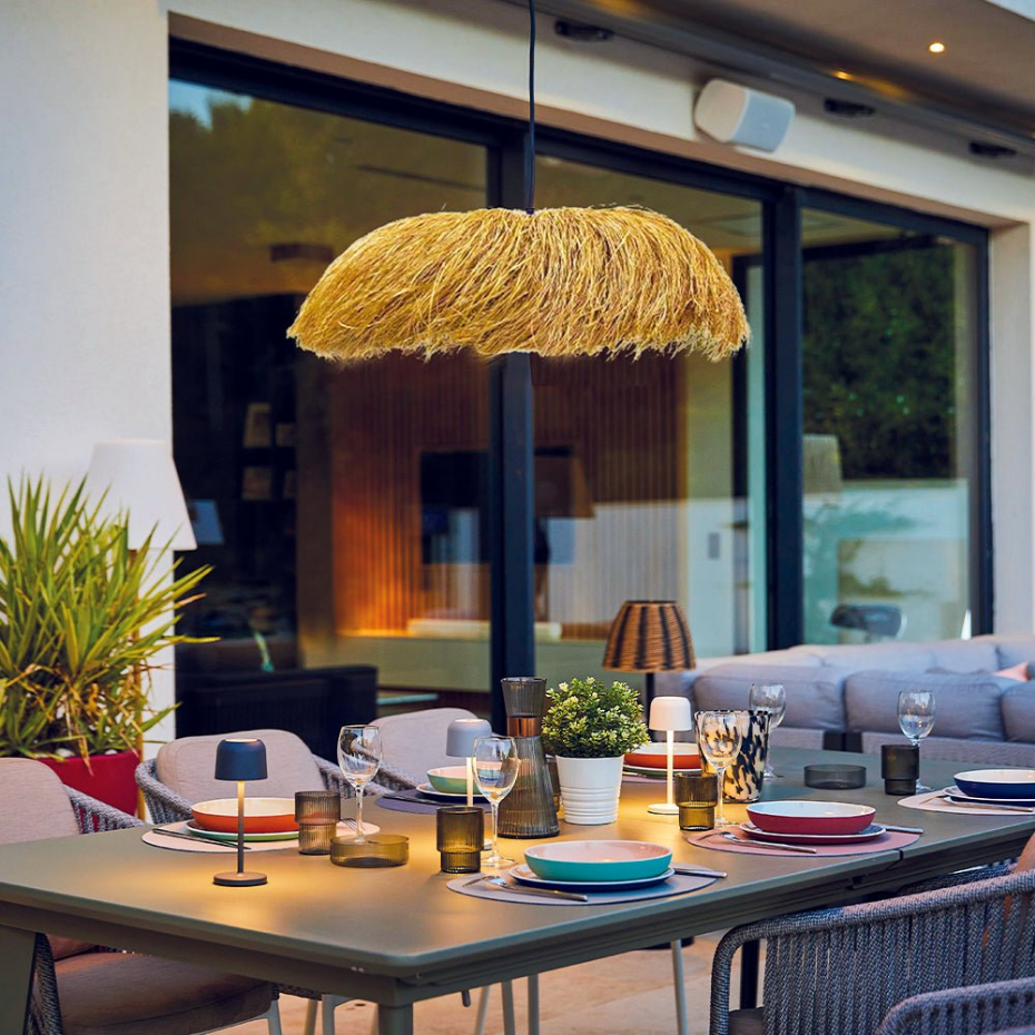 Suspension HAVANA Extérieure Herbe Marine et Jute D75cm