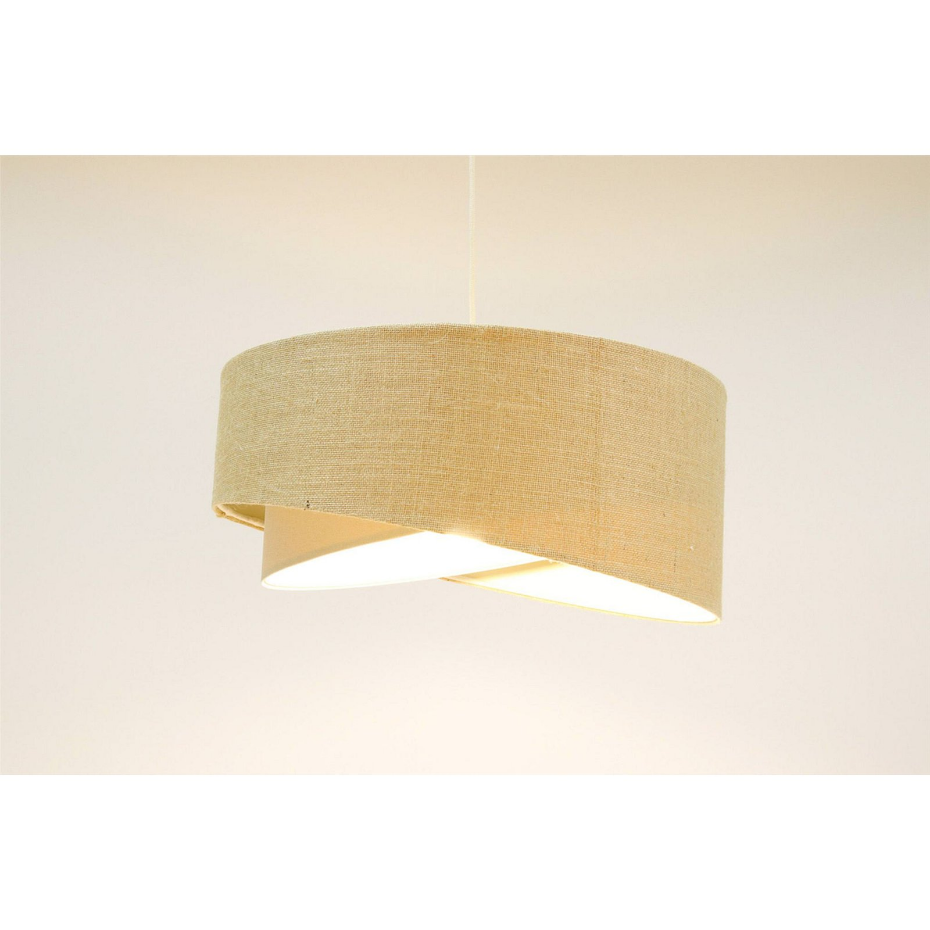 Suspension en lin et chanvre ronde Boho