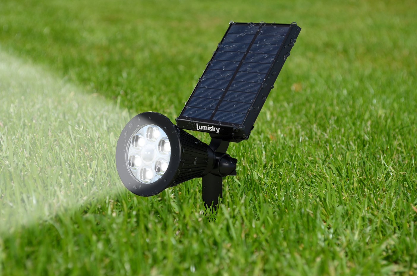 Spot solaire projecteur SPIKY Blanc froid 100LM