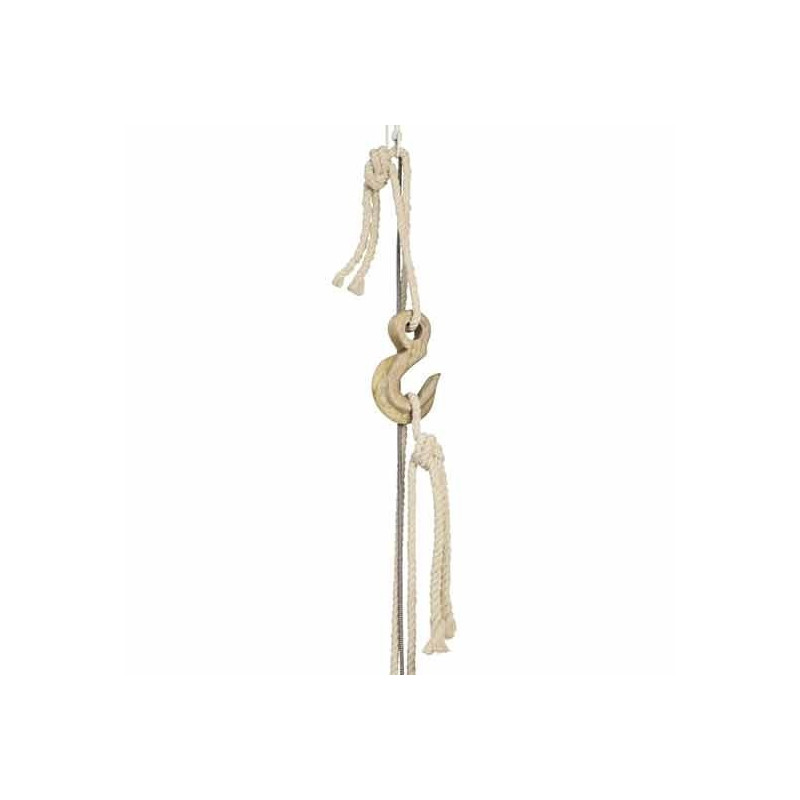 Suspension Navire Blanche Metal Et coloration Bois Naturel