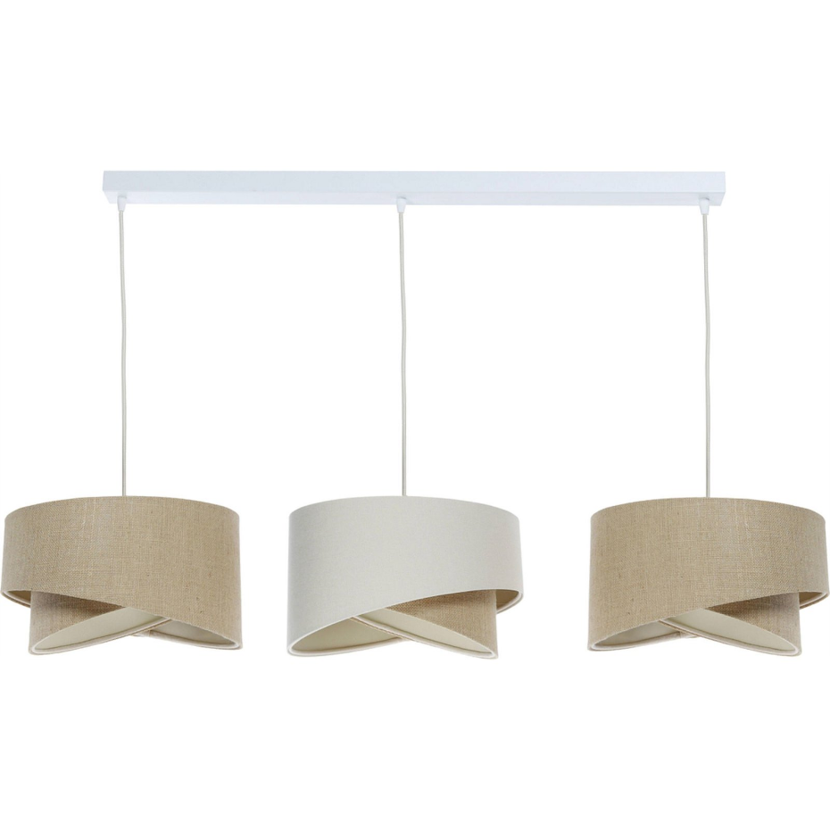 Suspension rectangulaire en jute et lin Boho