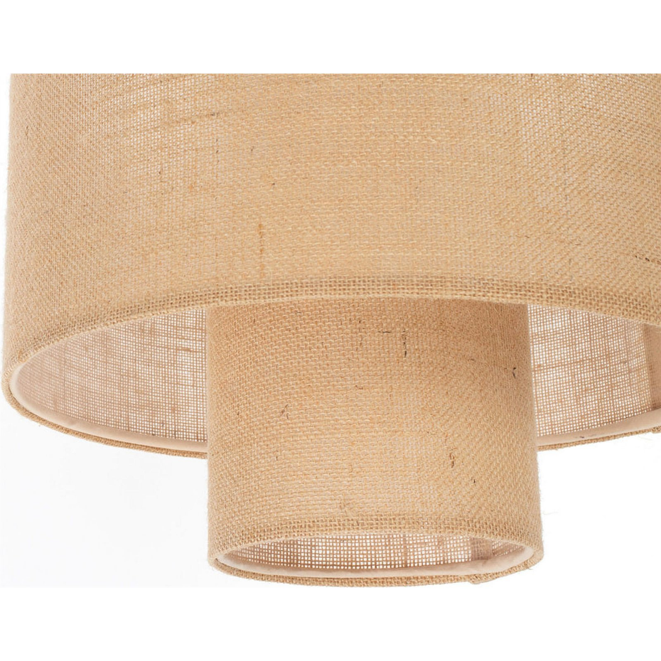 Suspension ronde en jute et lin Twin Light