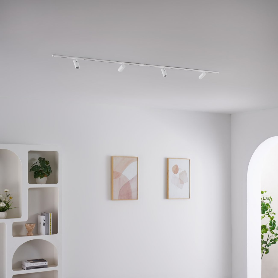 Kit 2 rails + 4 spots LED orientables - LYNE