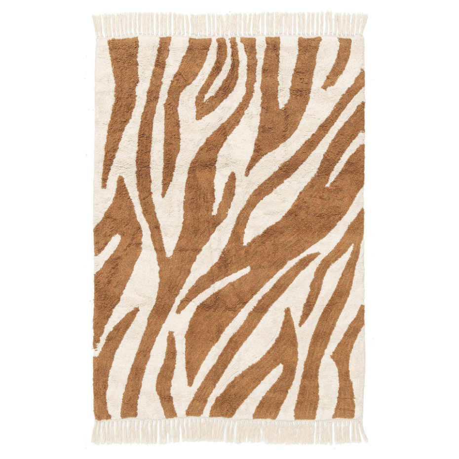 Tapis coton imprimé zébré SAFARI