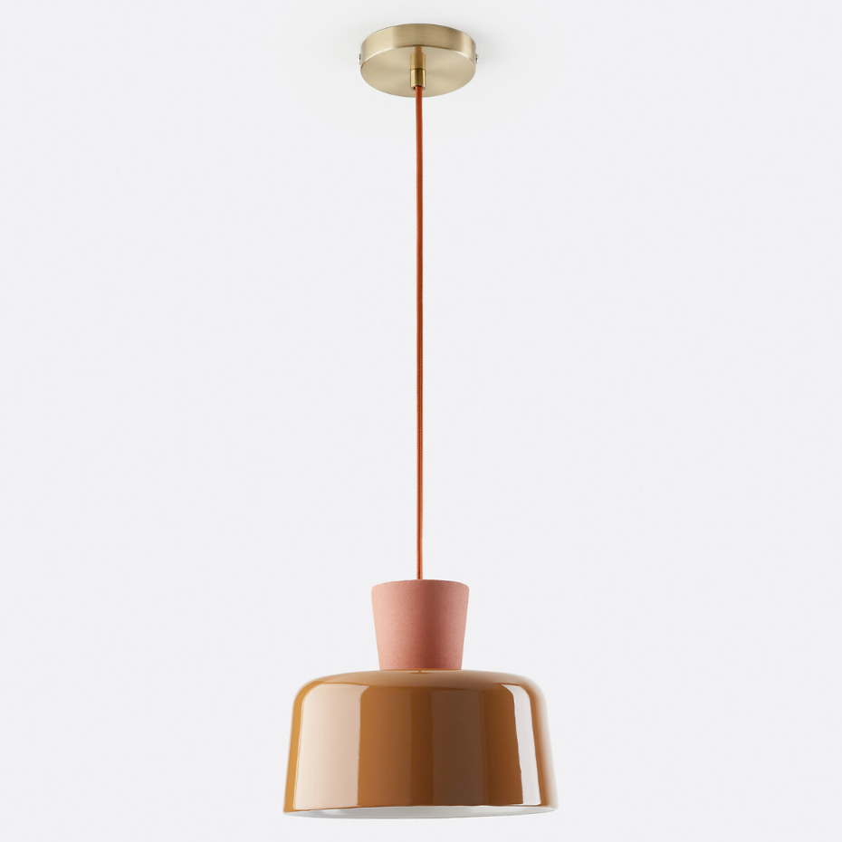 Suspension en céramique colorée Ø 21 cm, Jimna
