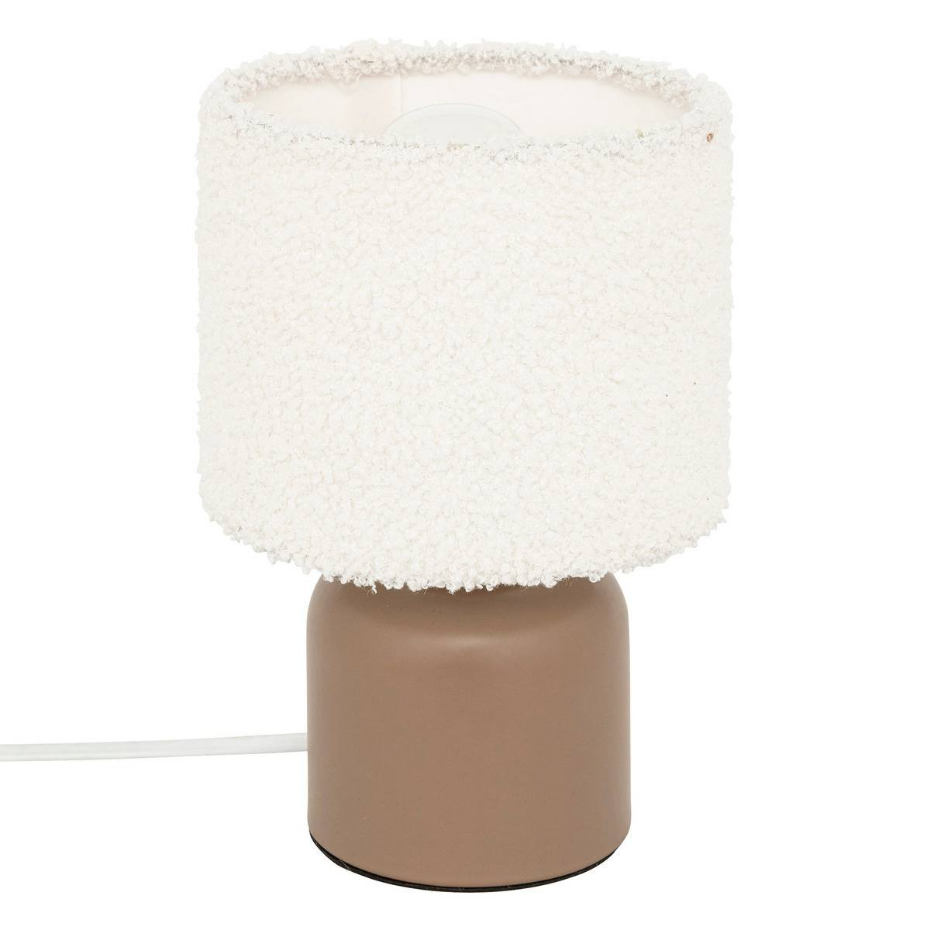 Lampe à poser tissu bouclette BONA