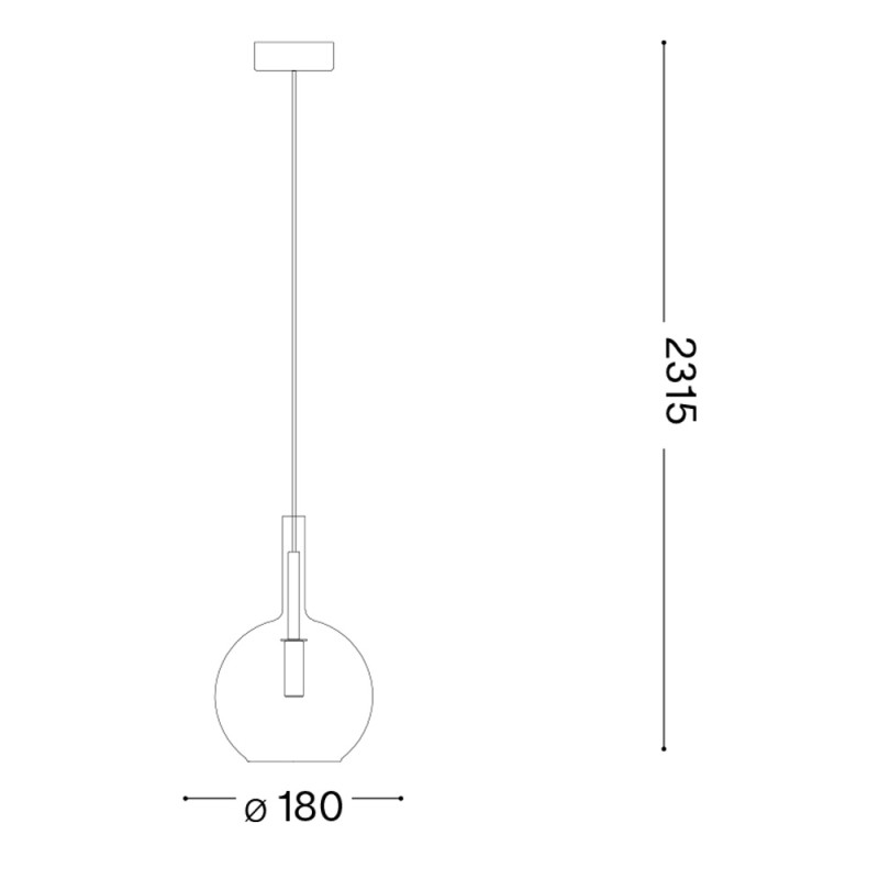 Suspension globe verre Empire