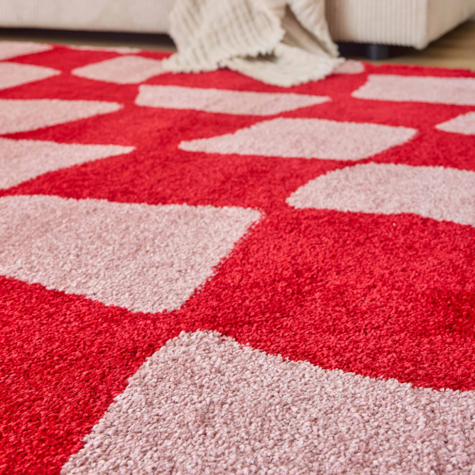 Tapis de salon vintage 70’s damier GROOVY