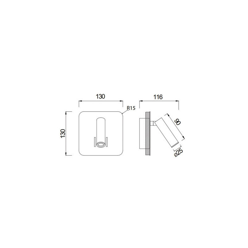 Applique Led Tête De Lit Blanche Cayman II