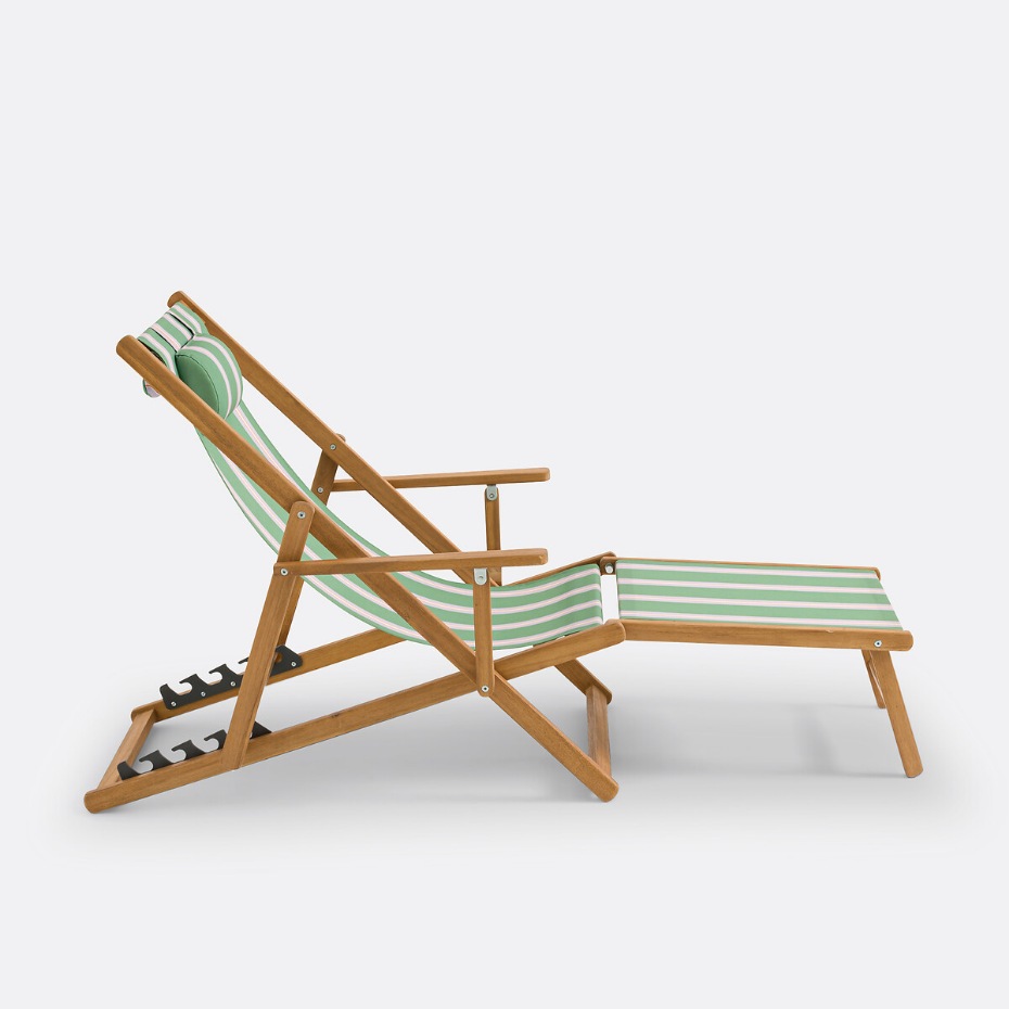 Chaise longue acacia et toile, Veniza