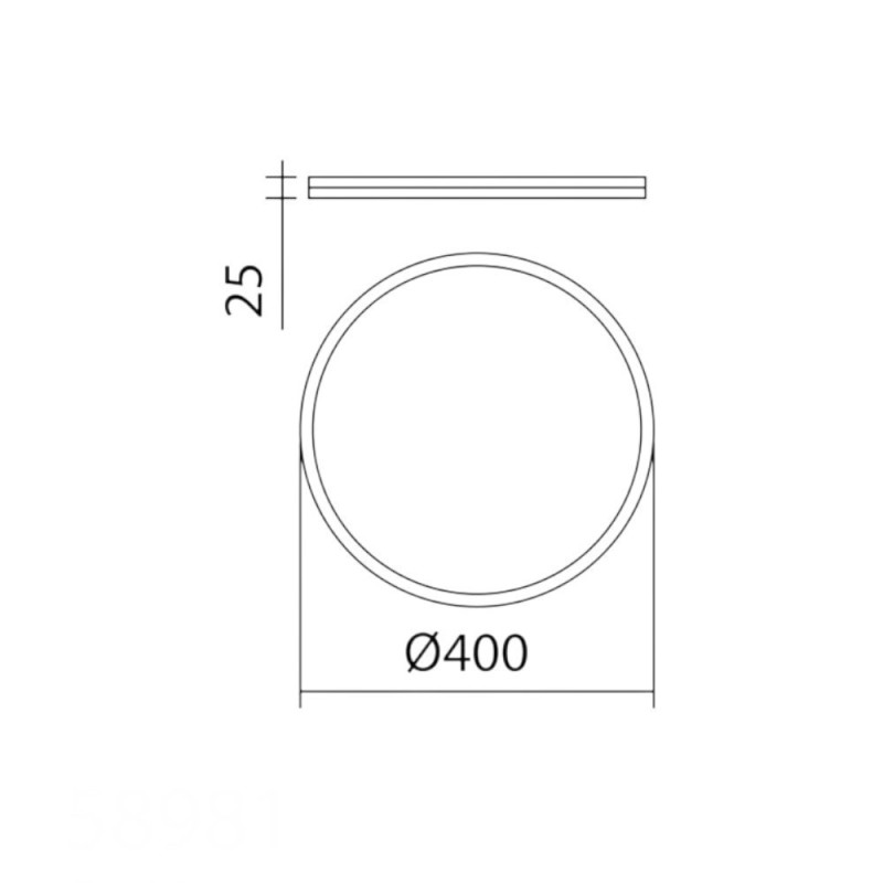 Plafonnier led 40W imitation bois clair Osona