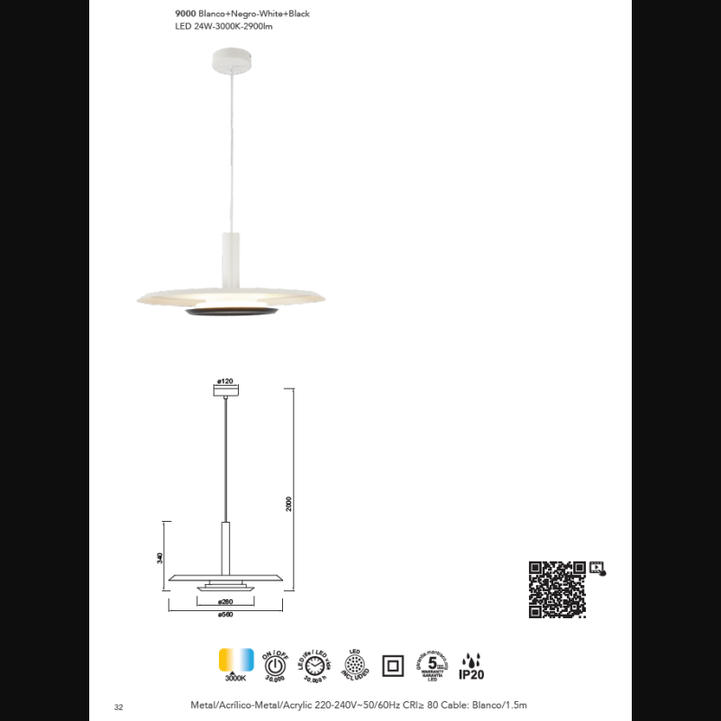 Suspension en métal design, D.V014051, TINA