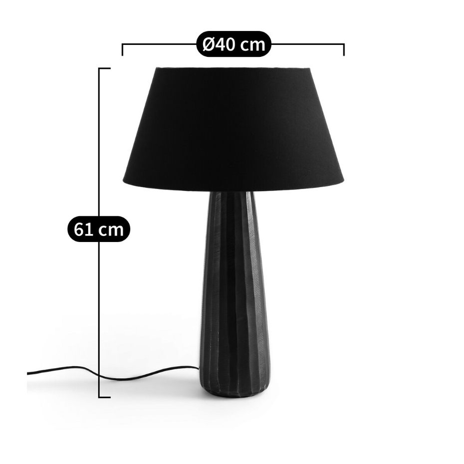 Lampe à poser métal gravé Lotka