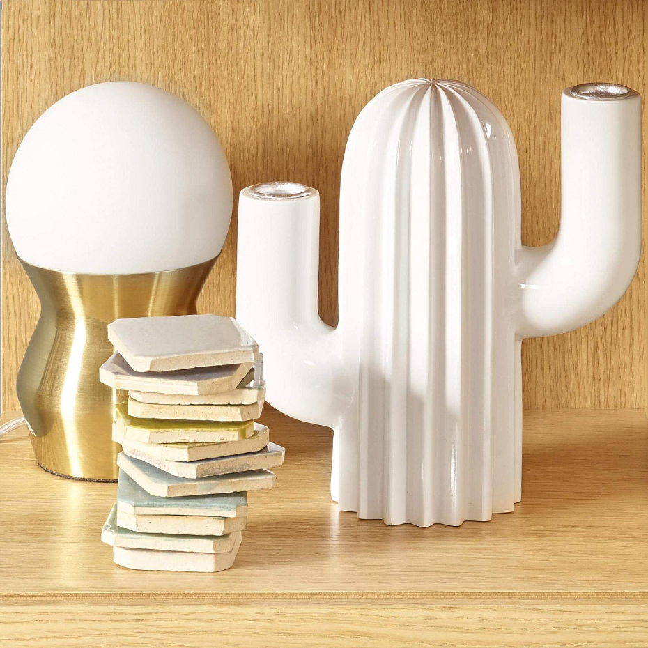 Mini lampe de table en verre et métal IZMO ll