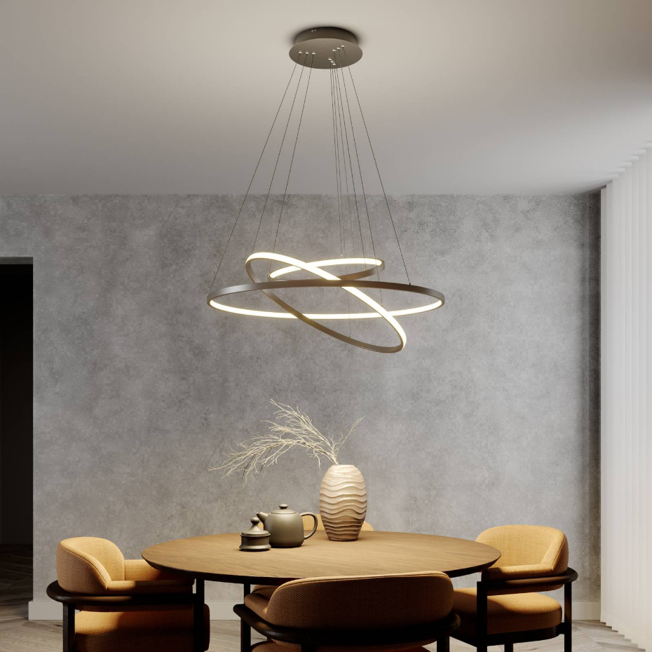 Suspension en métal moderneLED, Ezana