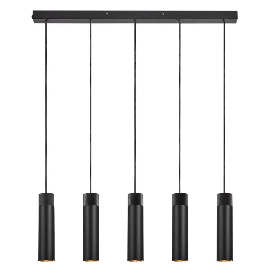 Suspension Tilo 5-Spot  Métal Noir ,  H. 24,6 - IP20 - GU10 /  Nordlux Intérieur