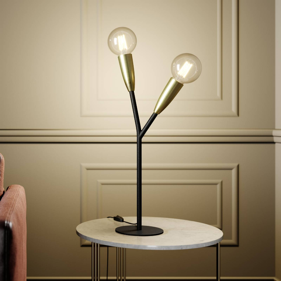 Lampe à poser en métal moderne, Carlea