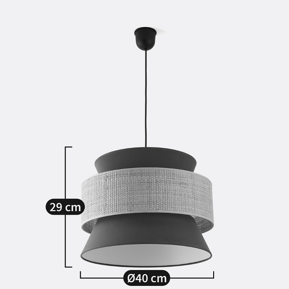 Suspension / Abat-jour double Ø40 cm, Dolkie