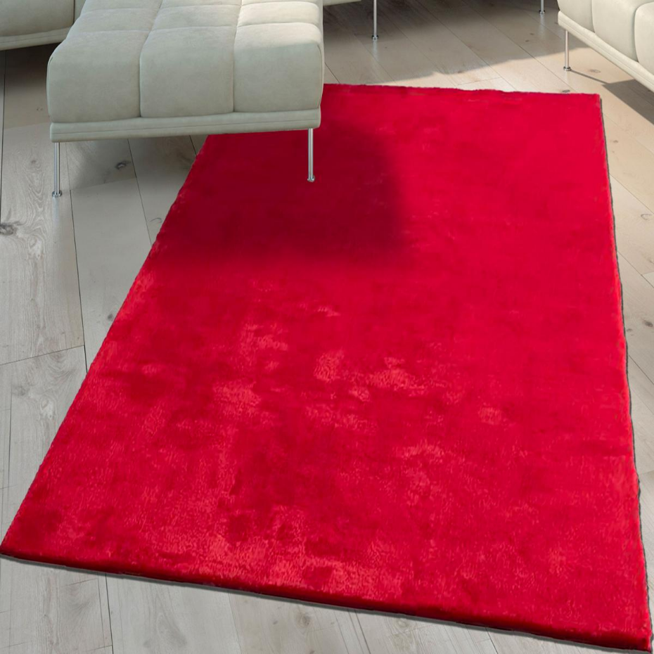 Tapis LYN10 LAVABLE uni, tapis shaggy à longs poils