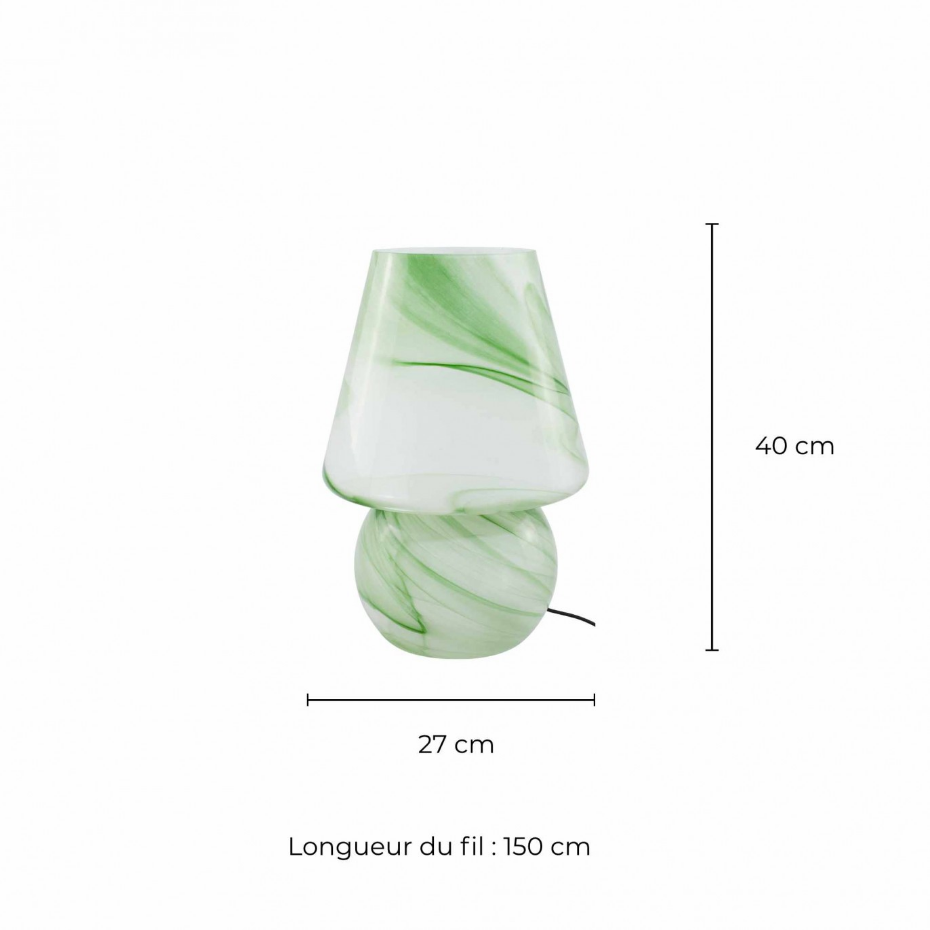 Lampe à poser en verre, VOLPA