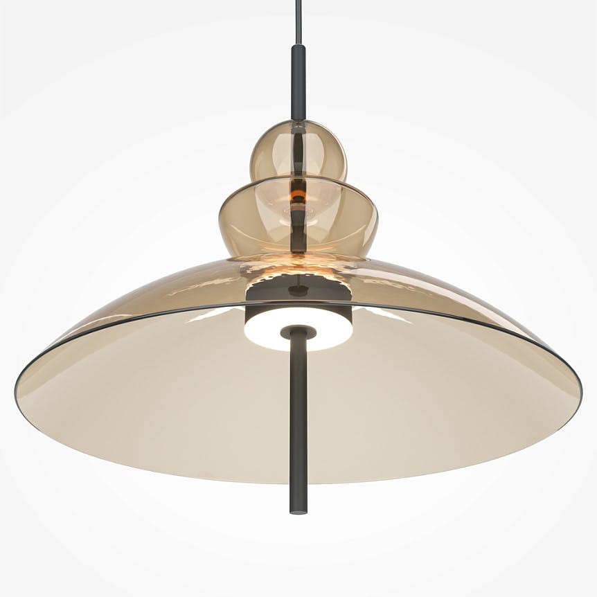 Suspension design en verre forme dôme NORA